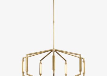 Kelly Wearstler Forza Medium Gathered Linear Lantern Metal Lighting ...