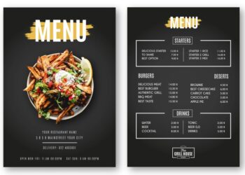 Restaurant Menu Card Border Design - Design Talk