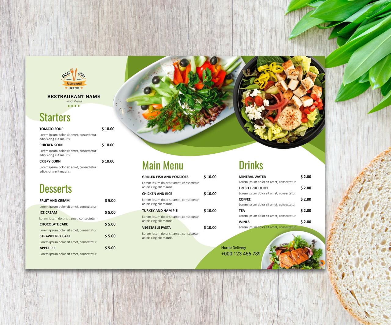 Restaurant Menu Card Design by Fatema Jahan on Dribbble